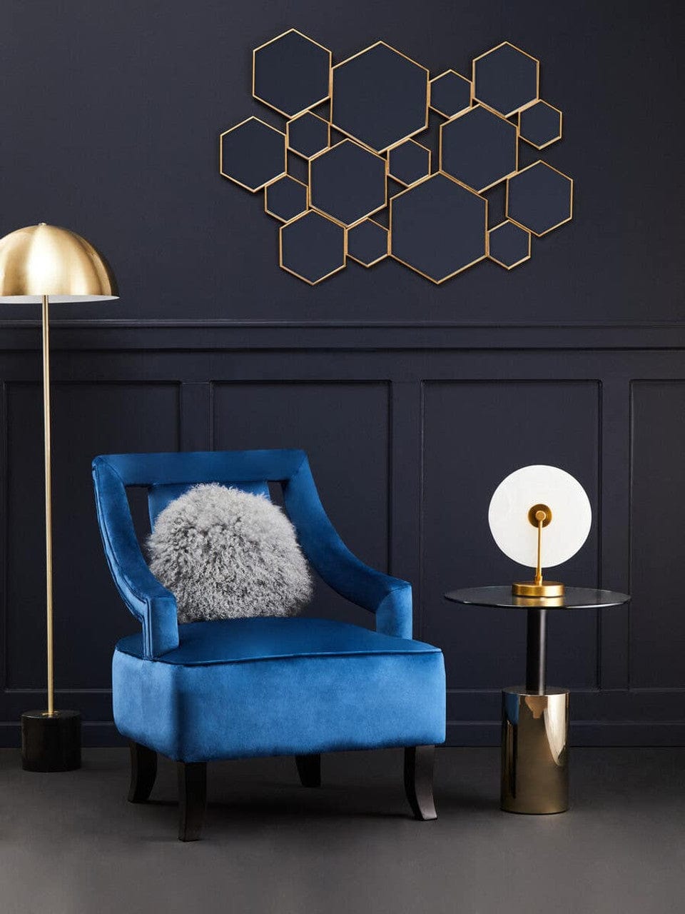 Noosa & Co. Living Oria End Table With Warm Metallic Base House of Isabella UK