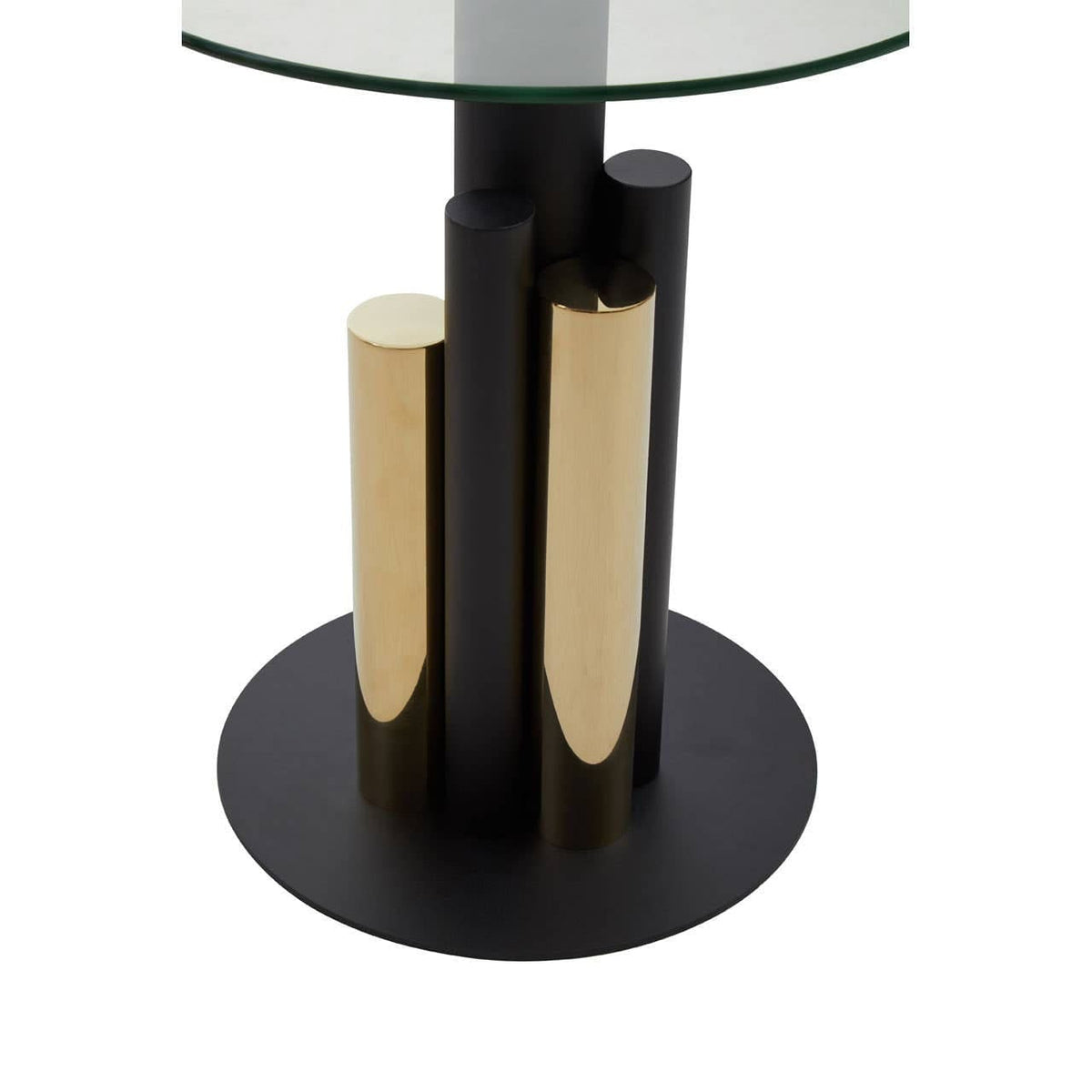 Noosa & Co. Living Oria Glass Gold And Black Base Side Table House of Isabella UK