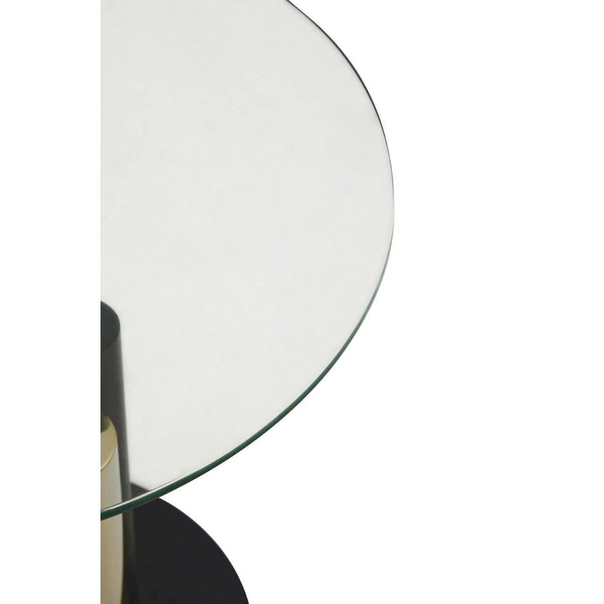 Noosa & Co. Living Oria Glass Gold And Black Base Side Table House of Isabella UK