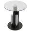 Noosa & Co. Living Oria Glass Silver And Black Base Side Table House of Isabella UK
