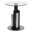 Noosa & Co. Living Oria Glass Silver And Black Base Side Table House of Isabella UK