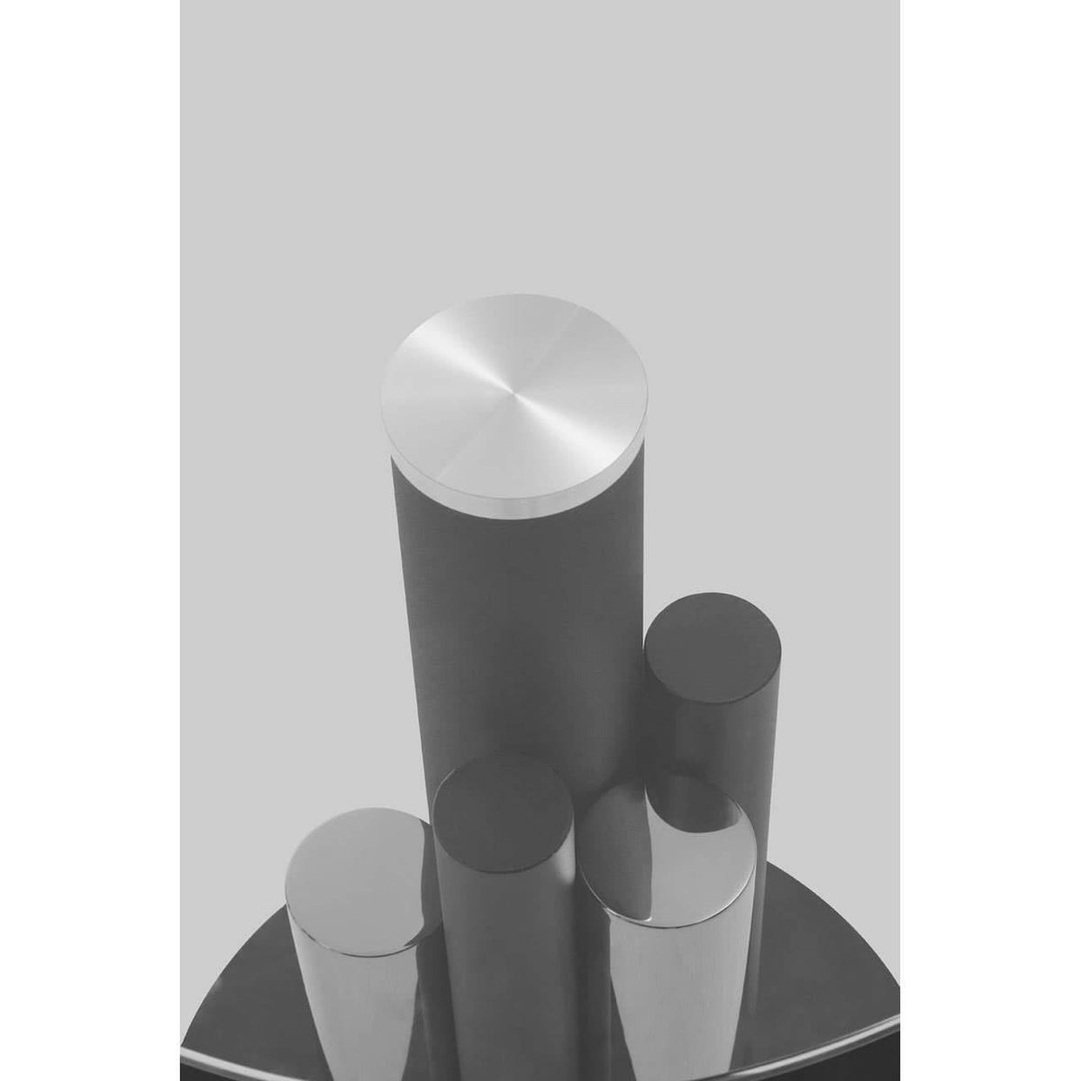 Noosa & Co. Living Oria Glass Silver And Black Base Side Table House of Isabella UK