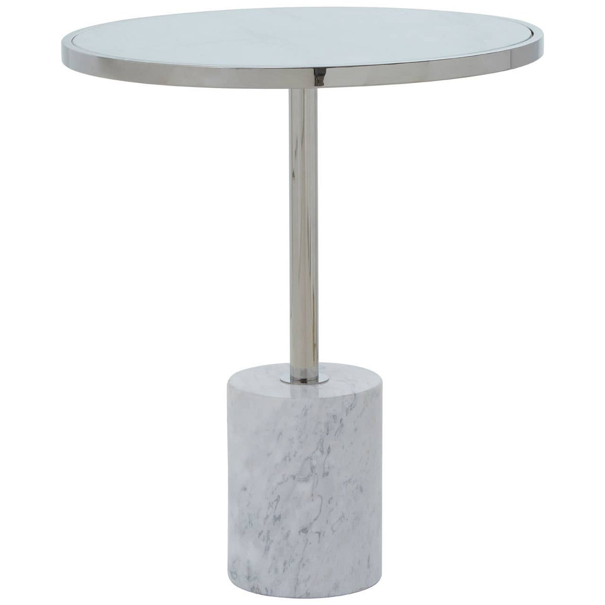 Oria Silver Frame End Table.