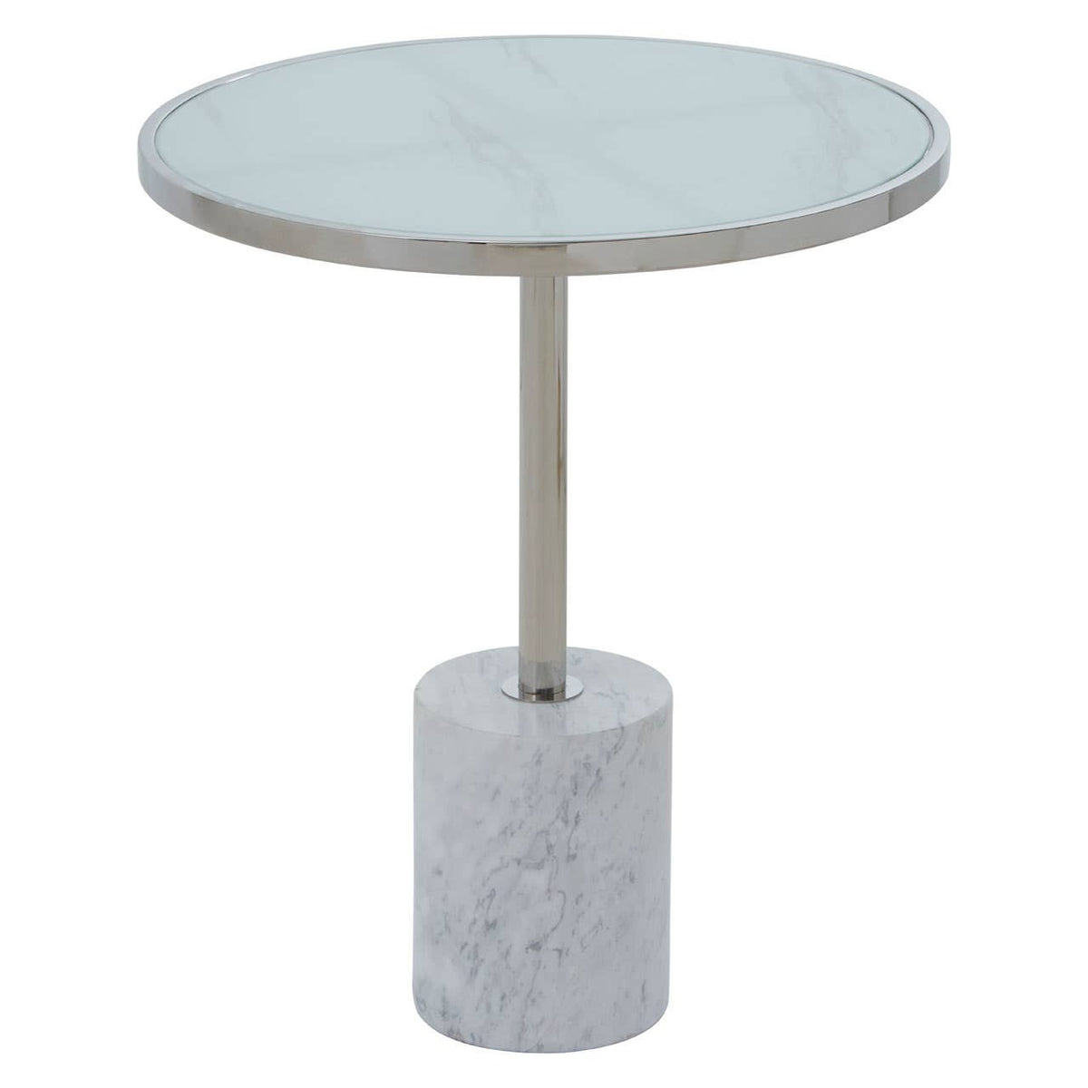Oria Silver Frame End Table.