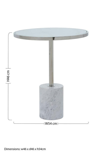 Noosa & Co. Living Oria Silver Frame End Table House of Isabella UK