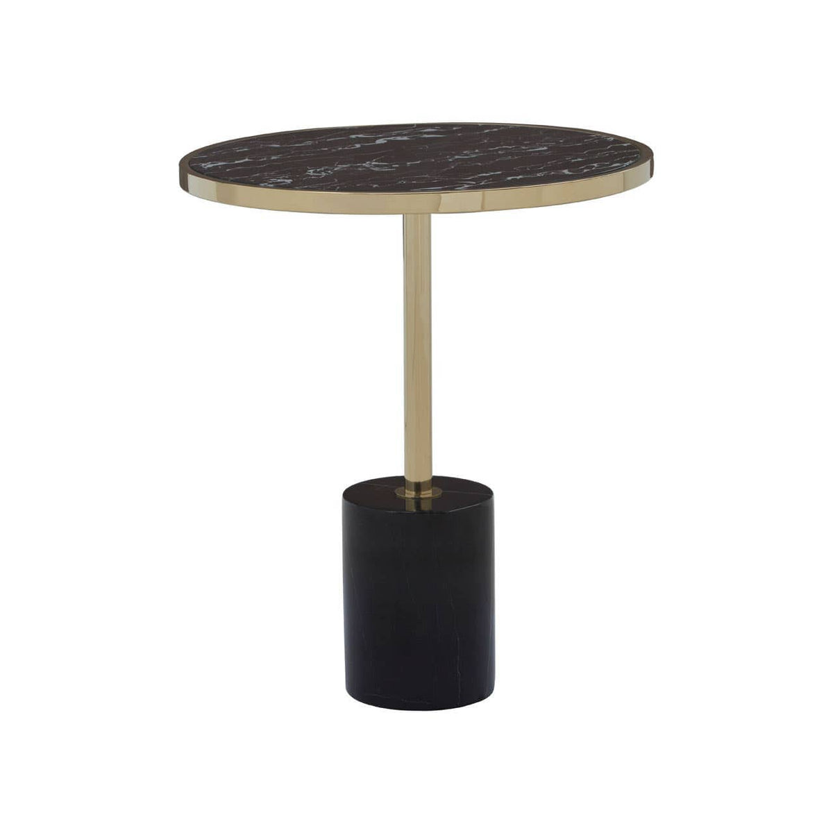 Oria Warm Metallic End Table.