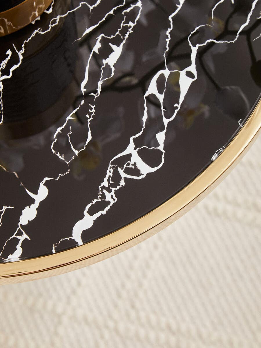 Oria Warm Metallic End Table.