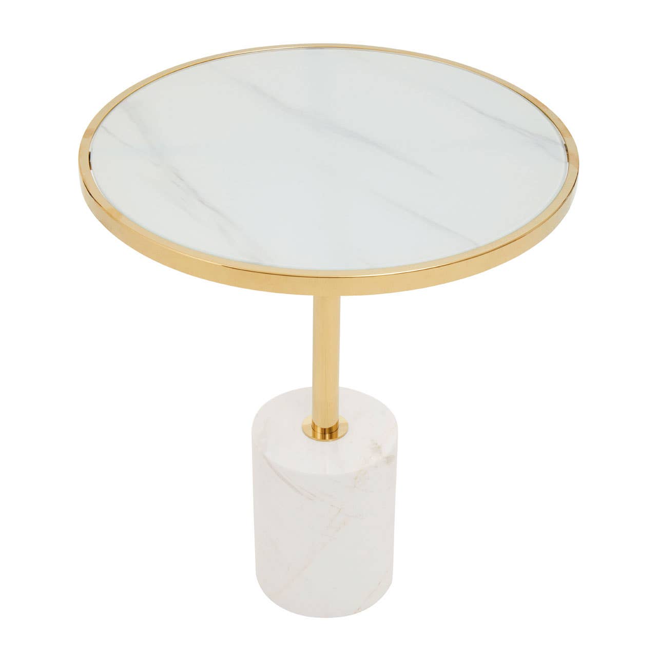 Noosa & Co. Living Oria White Marble End Table House of Isabella UK