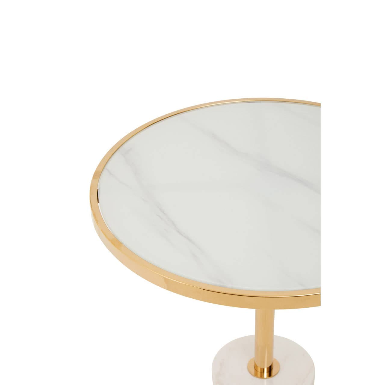 Noosa & Co. Living Oria White Marble End Table House of Isabella UK