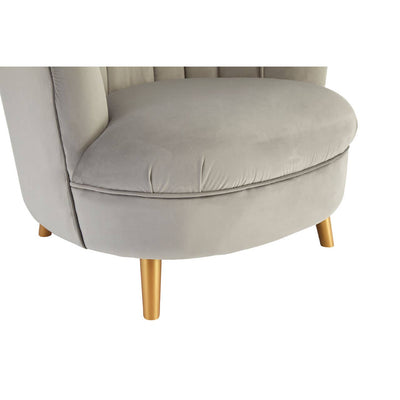 Noosa & Co. Living Orlina Grey Velvet Chair With Gold Wood Legs House of Isabella UK