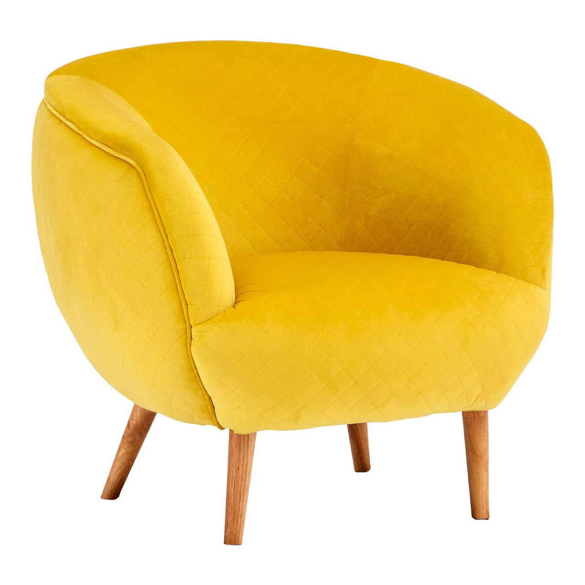 Oscar Yellow Fabric Chair.