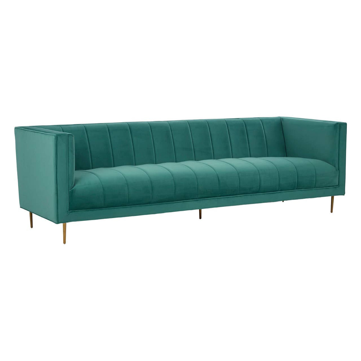 Otylia 3 Seat Green Sofa.