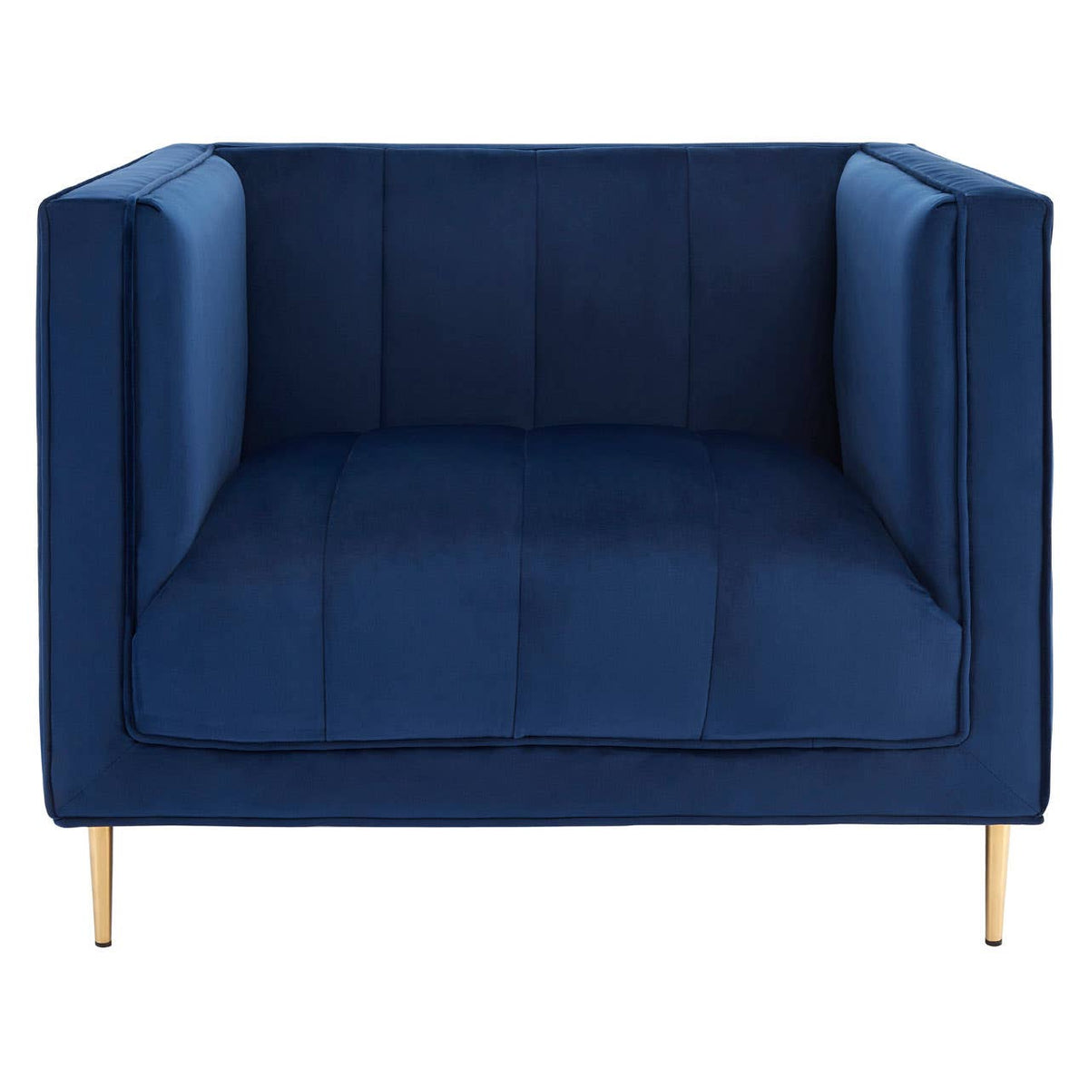 Otylia Deep Blue Velvet Armchair.