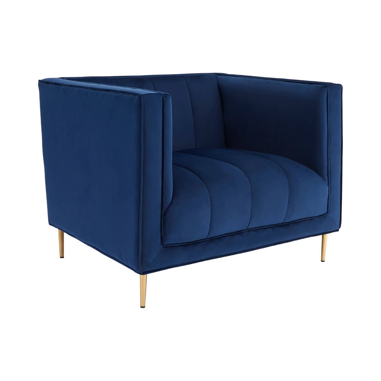 Noosa & Co. Living Otylia Deep Blue Velvet Armchair House of Isabella UK