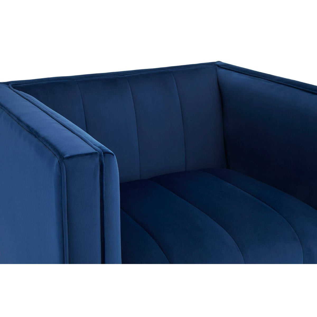Otylia Deep Blue Velvet Armchair.