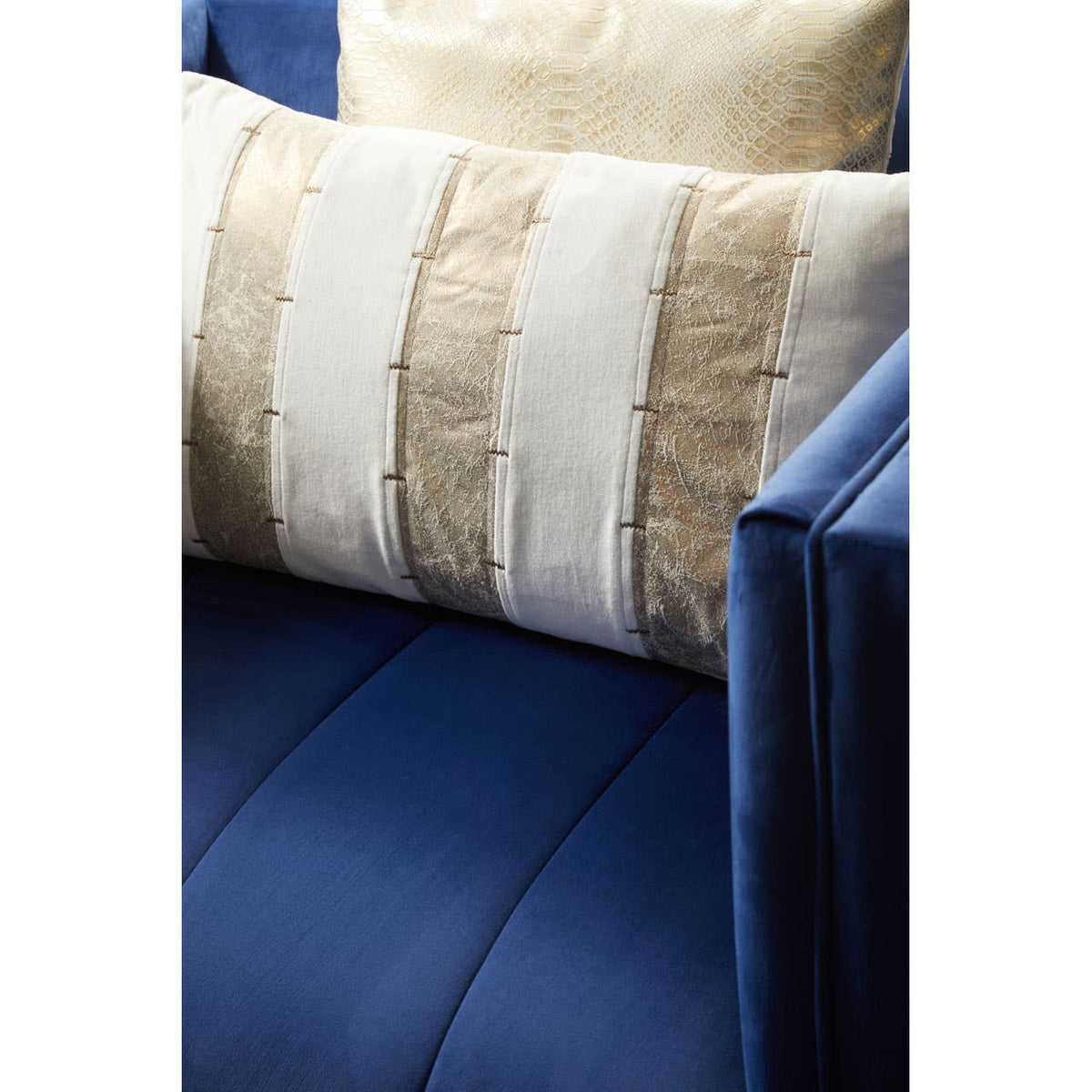 Otylia Deep Blue Velvet Armchair.