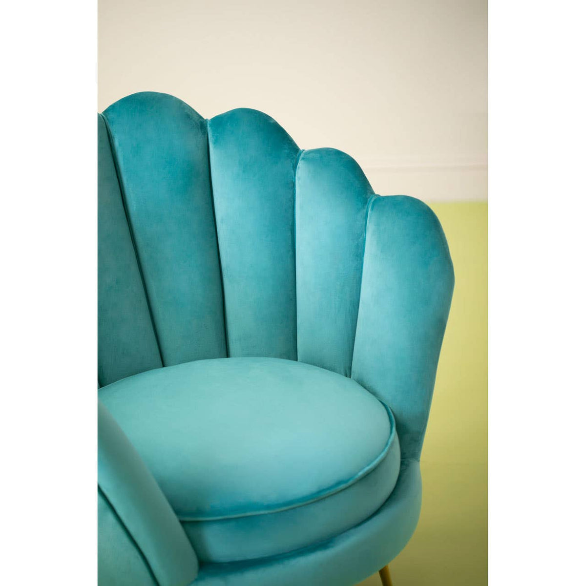 Ovala Blue Scalloped Chair.