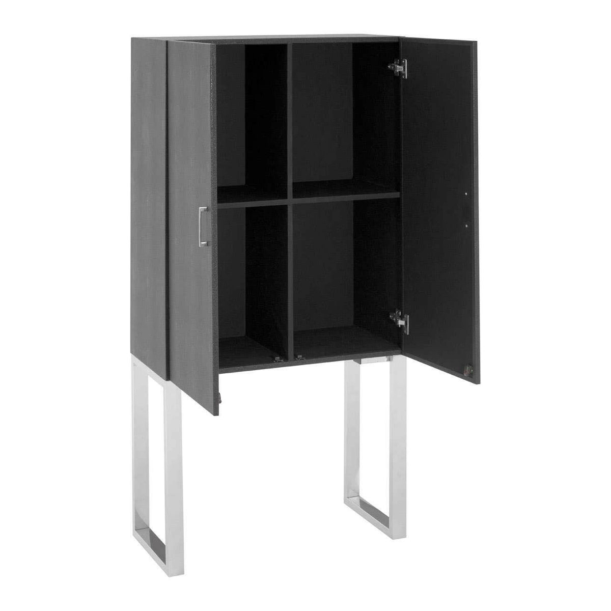 Pacific Black Faux Shark Skin Small Cabinet.