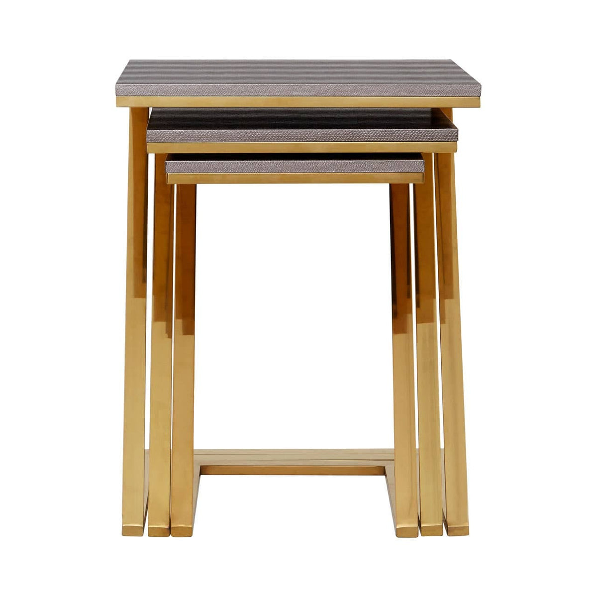 Pacific Faux Snake Skin Nest Of 3 Tables.