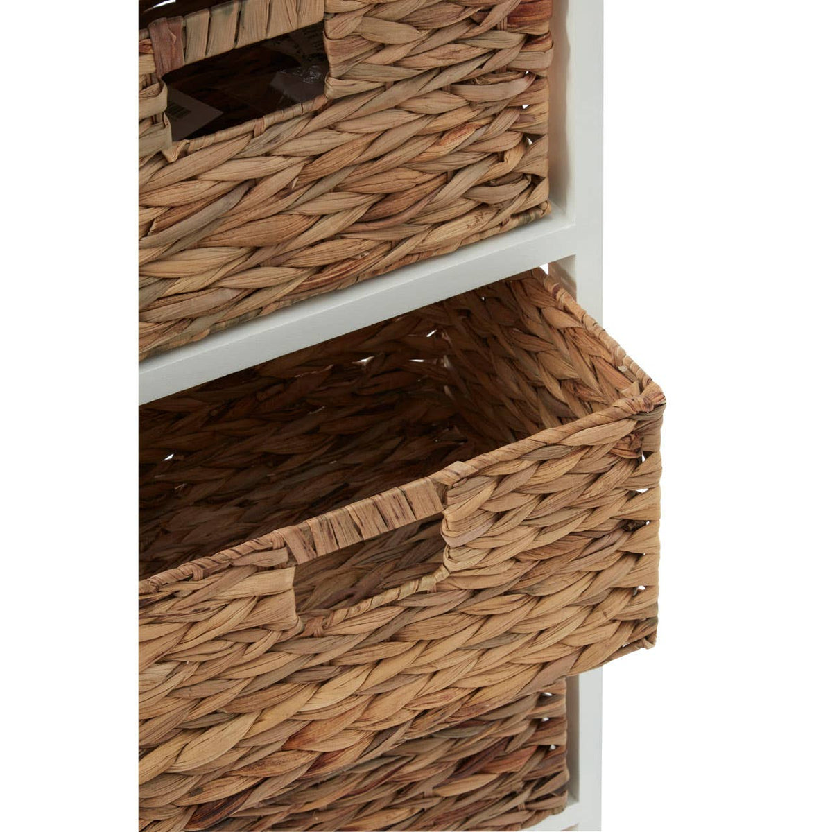 Padstow 3 Drawer White Frame Storage Unit.