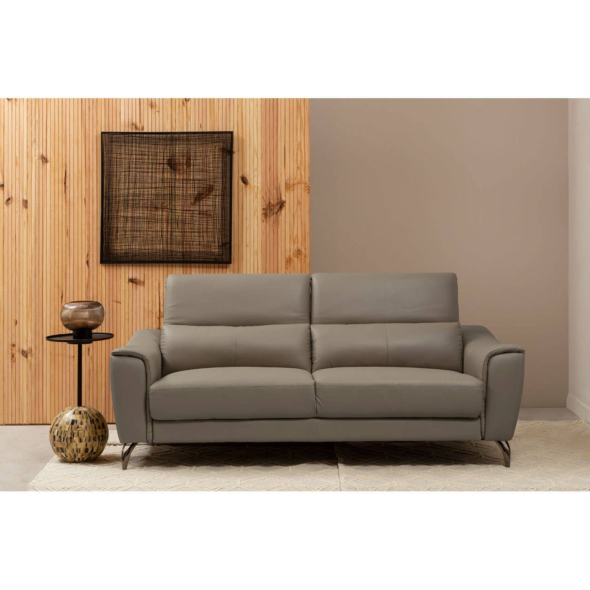 Padua 3 Seat Leather Sofa.