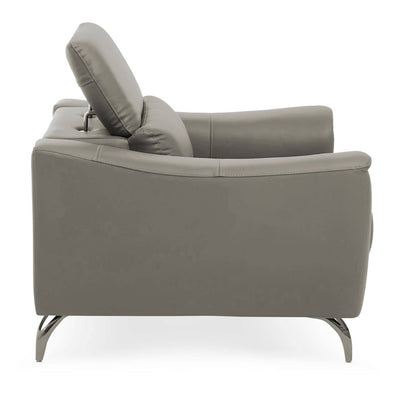 Noosa & Co. Living Padua Grey Finish Leather Armchair House of Isabella UK