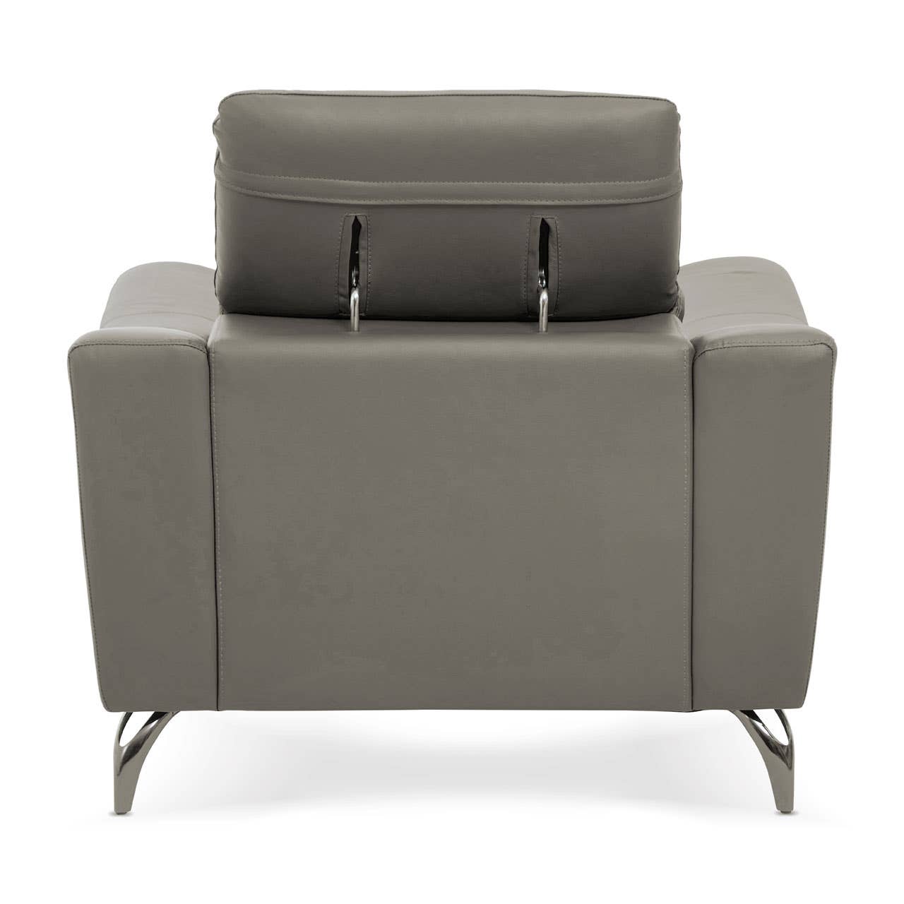 Noosa & Co. Living Padua Grey Finish Leather Armchair House of Isabella UK