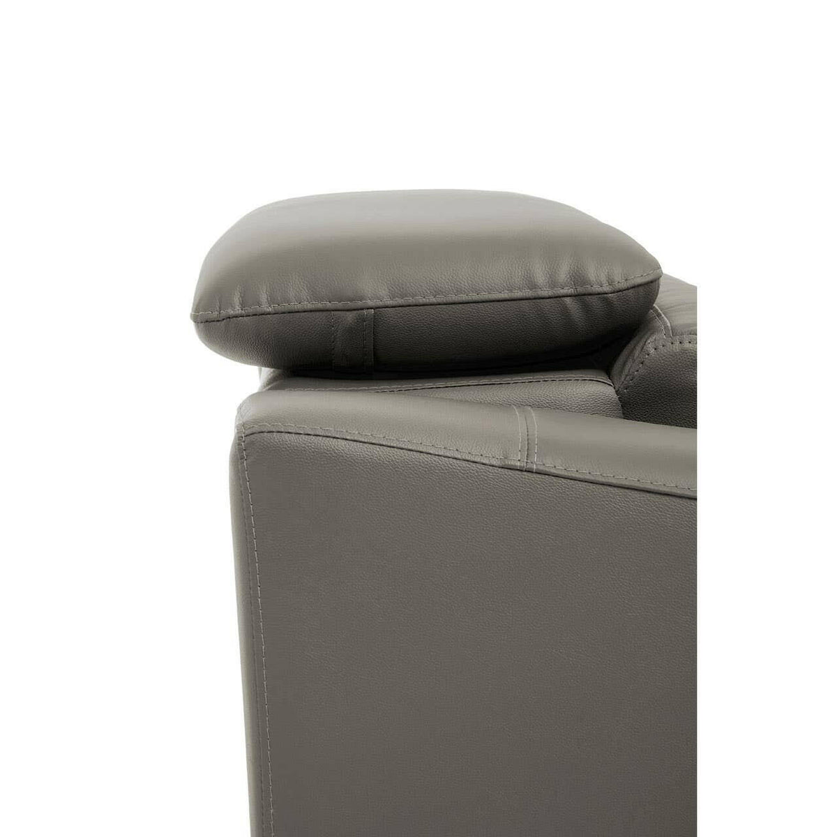 Padua Grey Finish Leather Armchair.