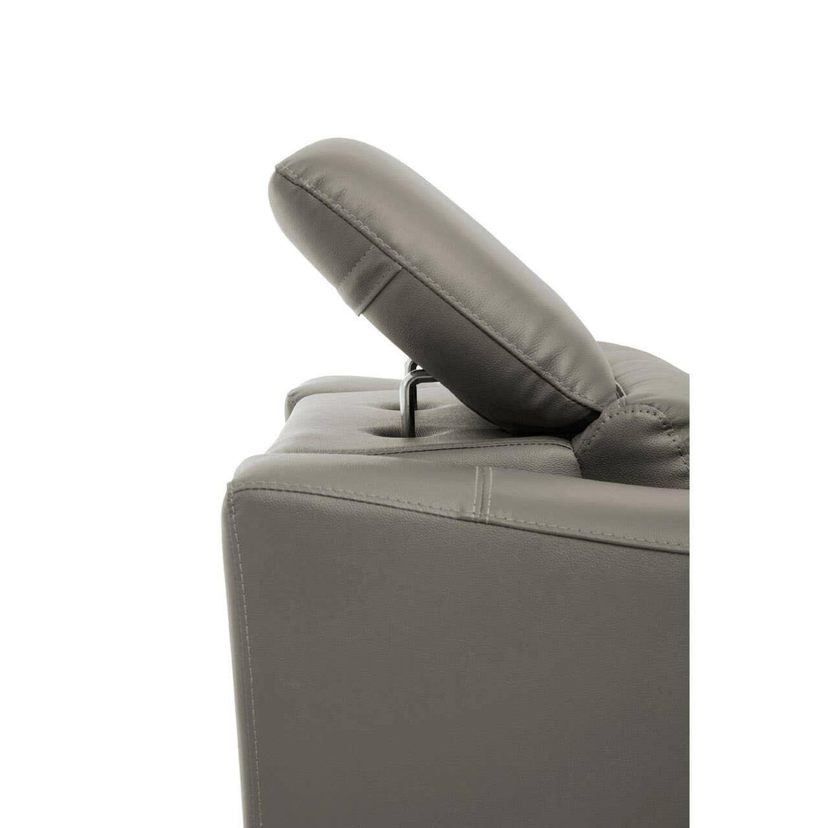 Padua Grey Finish Leather Armchair.