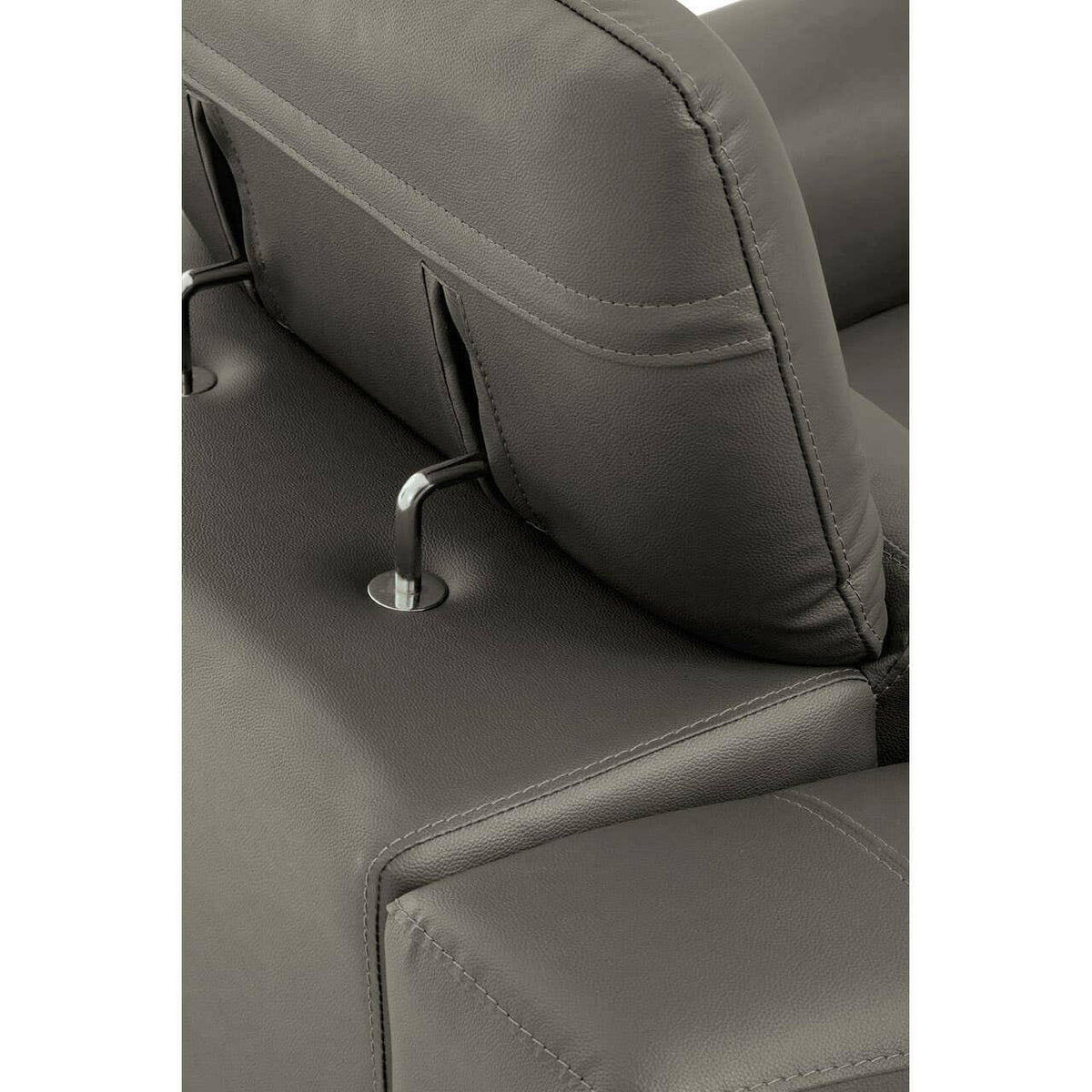 Padua Grey Finish Leather Armchair.