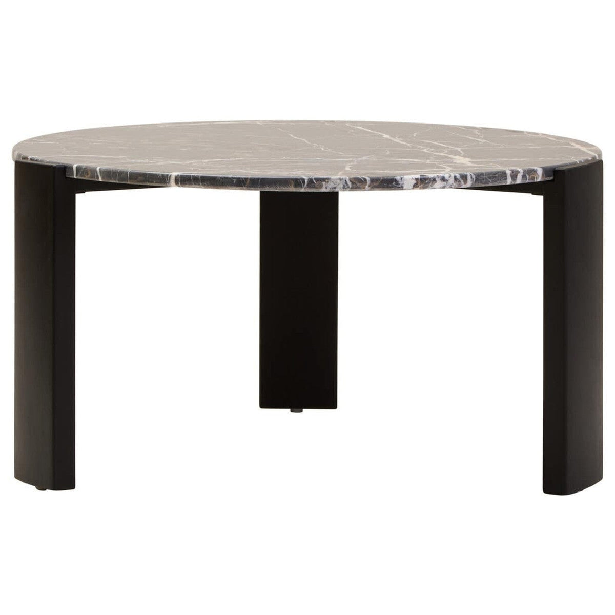 Noosa & Co. Living Palermo Round Black Marble Top Large Coffee Table House of Isabella UK