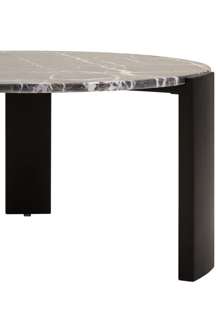 Noosa & Co. Living Palermo Round Black Marble Top Large Coffee Table House of Isabella UK