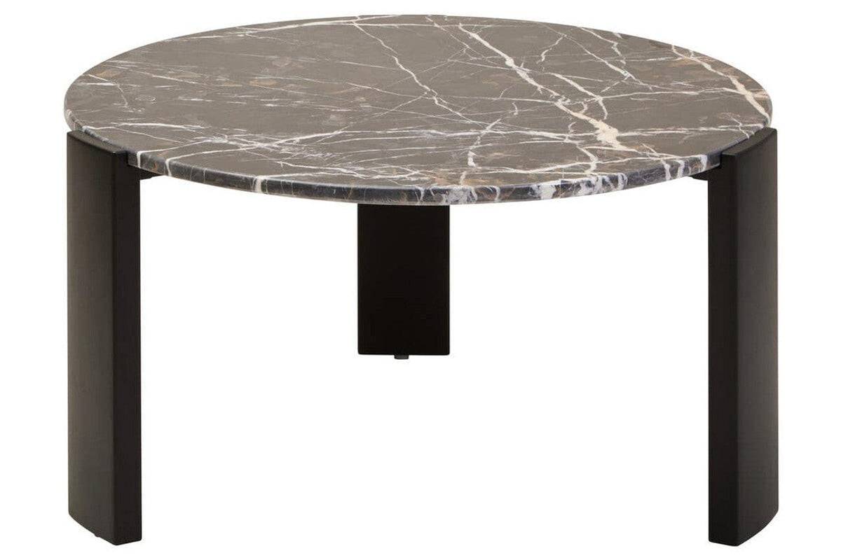 Noosa & Co. Living Palermo Round Black Marble Top Large Coffee Table House of Isabella UK