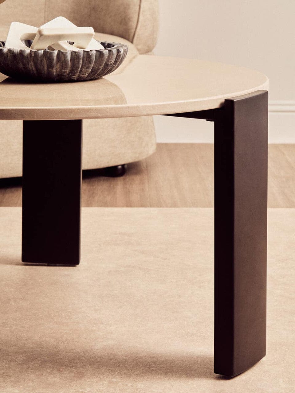 Noosa & Co. Living Palermo Round Cream Marble Top Large Coffee Table House of Isabella UK