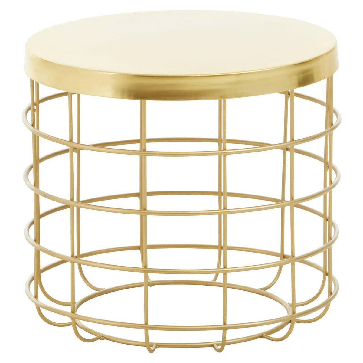 Pali Gold Iron Round Side Table.