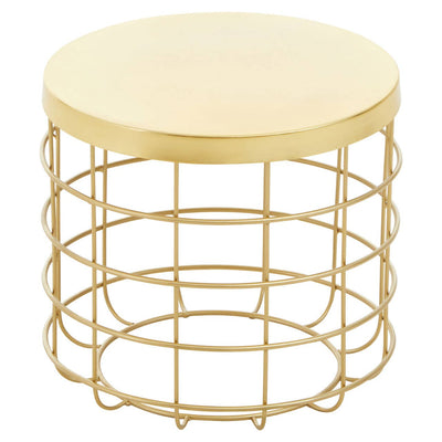 Noosa & Co. Living Pali Gold Iron Round Side Table House of Isabella UK