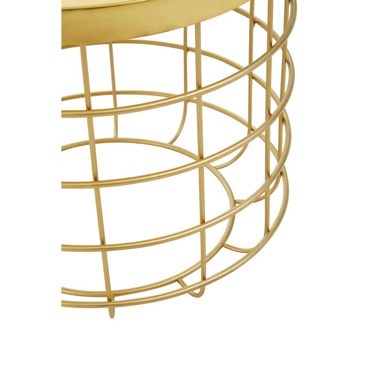 Pali Gold Iron Round Side Table.