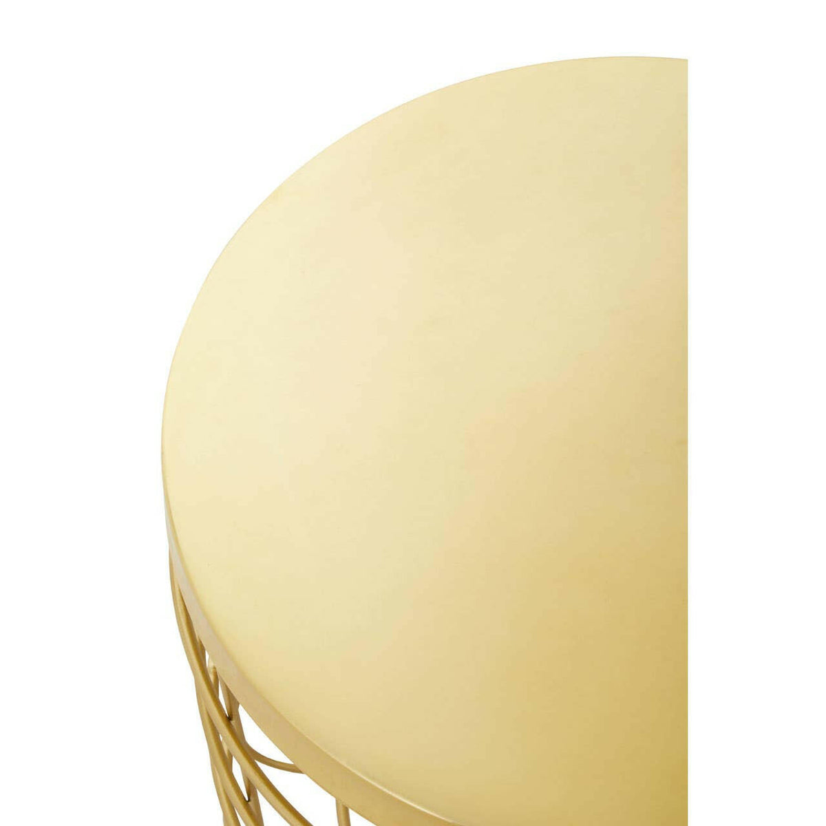 Pali Gold Iron Round Side Table.