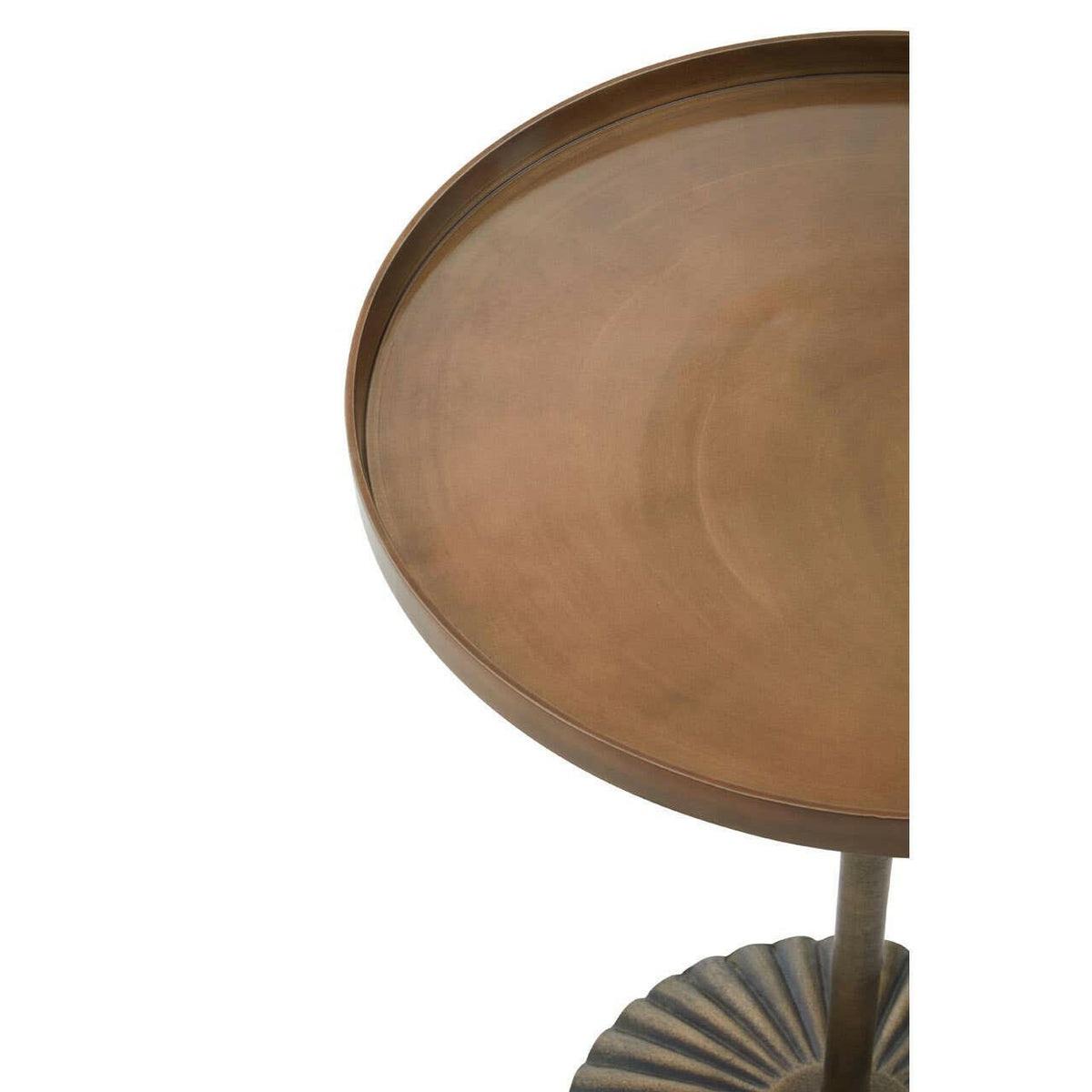 Pali Large Antique Brass Side Table.