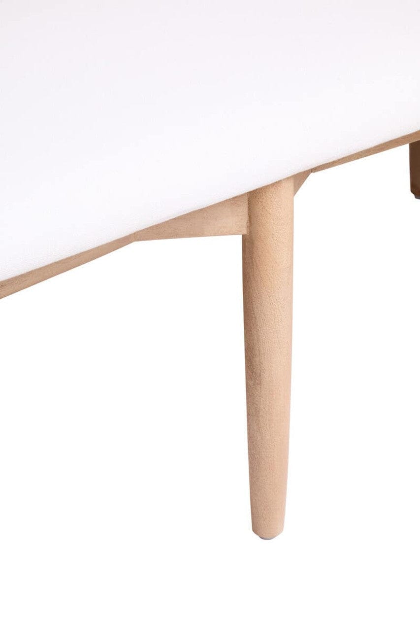 Noosa & Co. Living Persolo Cream Textured Dining Bench with Wood Frame House of Isabella UK