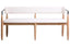 Noosa & Co. Living Persolo Cream Textured Dining Bench with Wood Frame House of Isabella UK