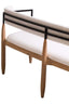 Noosa & Co. Living Persolo Cream Textured Dining Bench with Wood Frame House of Isabella UK