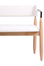 Noosa & Co. Living Persolo Cream Textured Dining Bench with Wood Frame House of Isabella UK
