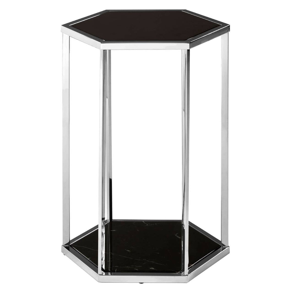 Piermount Black And Silver End Table.