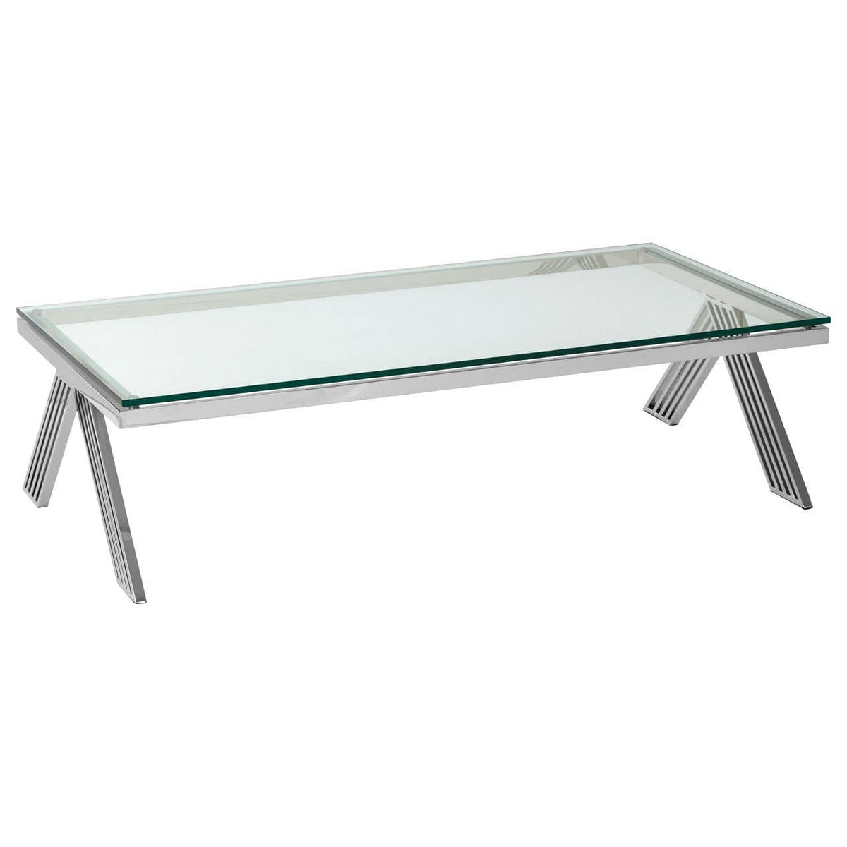 Noosa & Co. Living Piermount Clear Glass Coffee Table House of Isabella UK