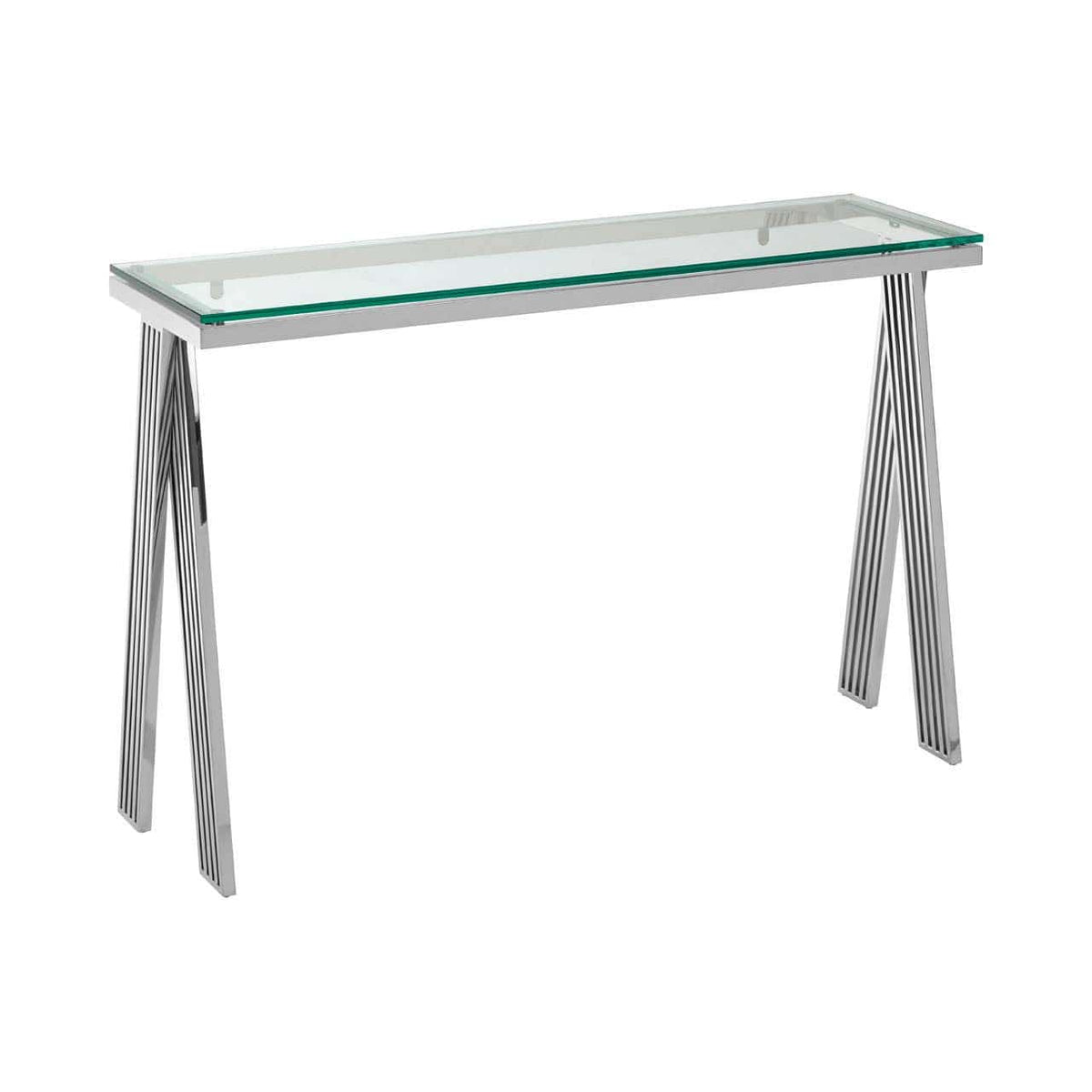 Noosa & Co. Living Piermount Clear Glass Console Table House of Isabella UK
