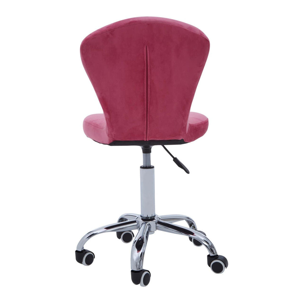 Pink Velvet Buttoned Home Office Chair.
