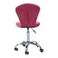 Pink Velvet Buttoned Home Office Chair.
