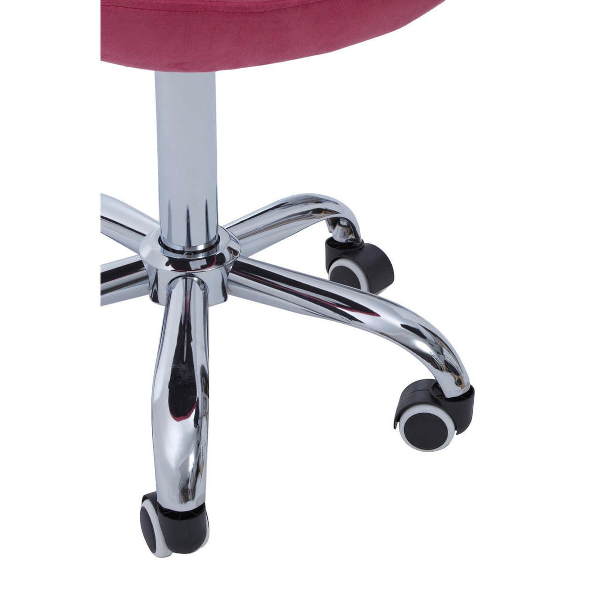 Pink Velvet Buttoned Home Office Chair.