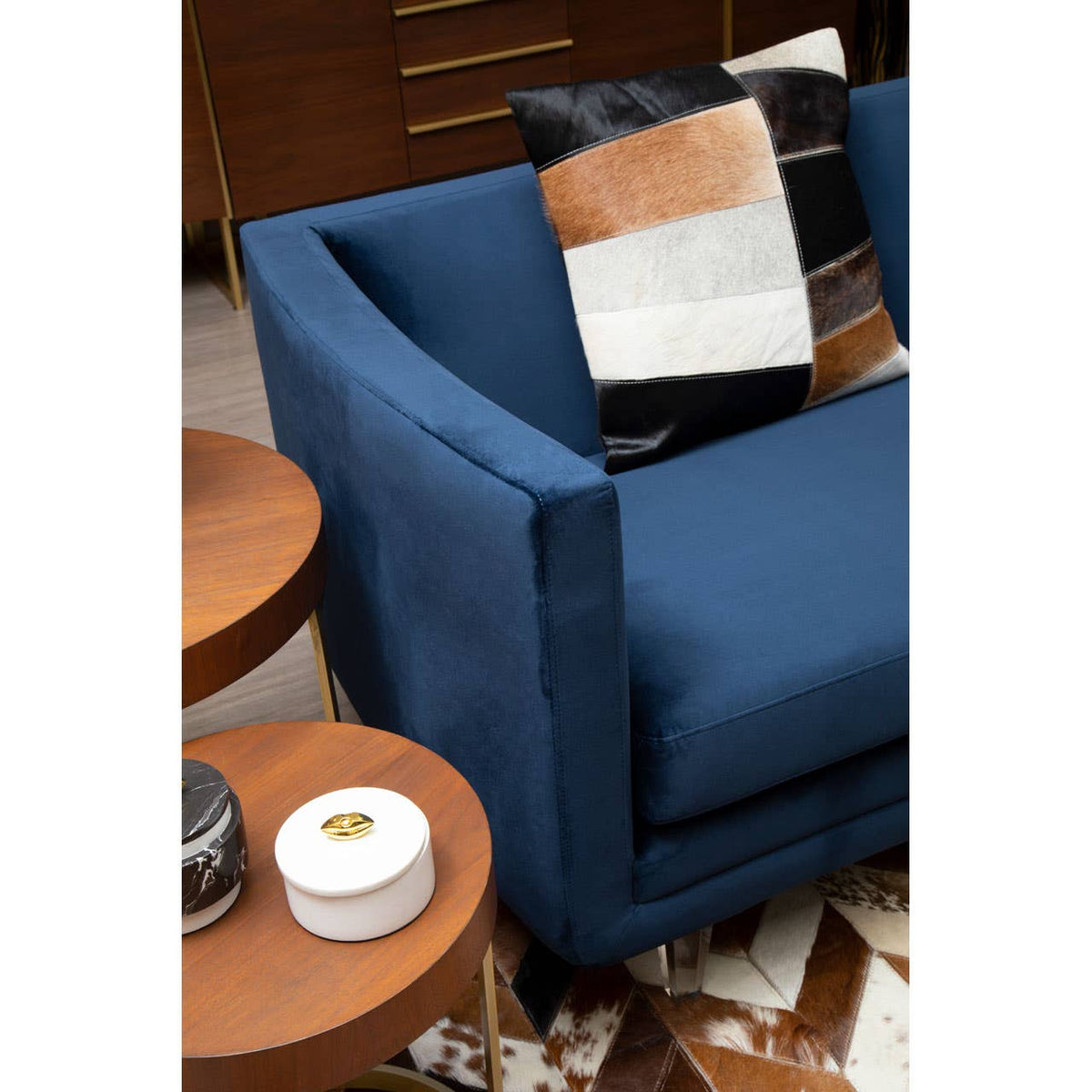 Pinner Dark Blue Sofa.